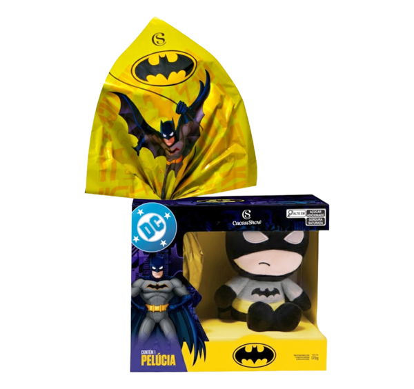 Ovo de Páscoa ao Leite Pelúcia Batman 170g